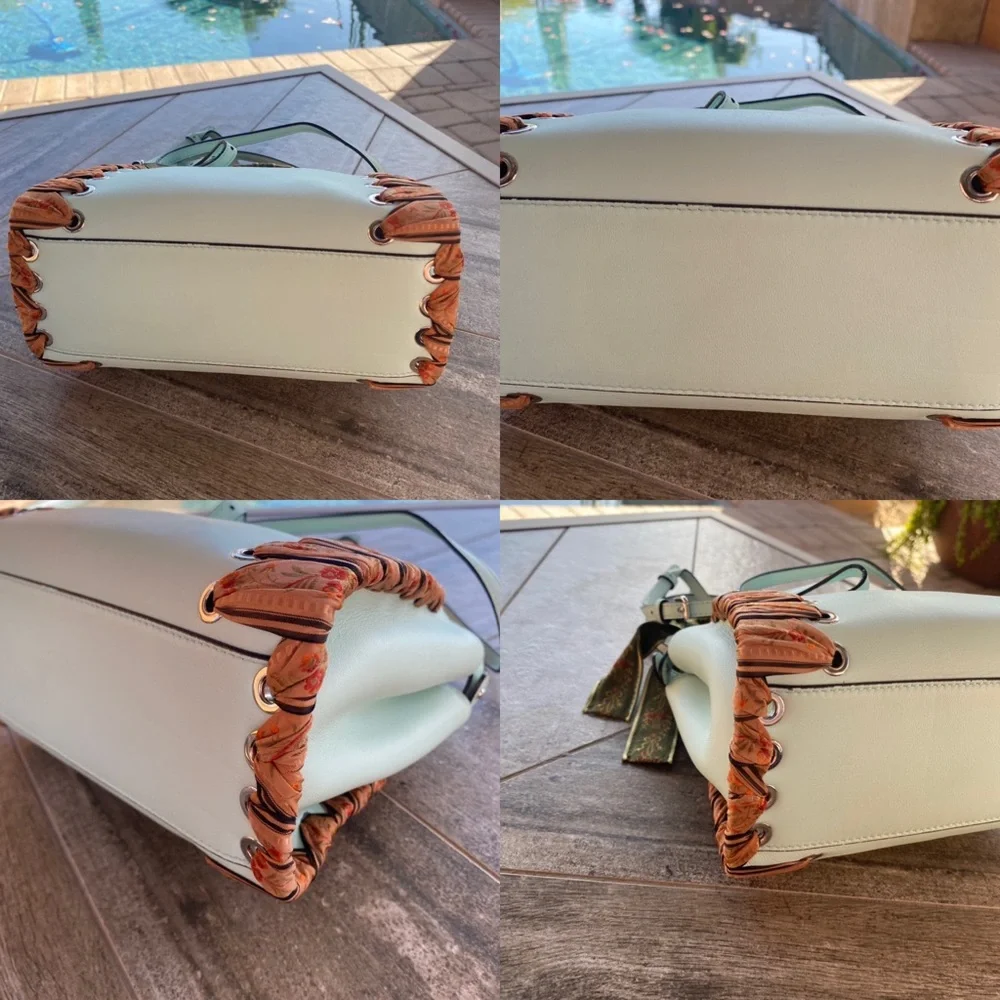 SOLD Fendi RARE Nappa Ribbon Lace Up Peekaboo Iconic Satchel - Picture 11 of 16